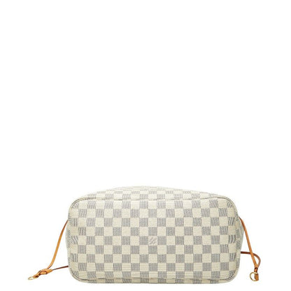 Louis Vuitton Damier Azure Neverfull MM Tote Bag One Shoulder Bag N51107 White