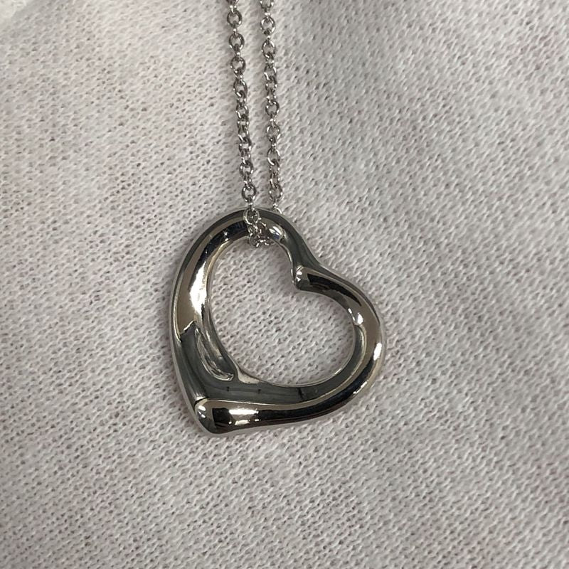 Tiffany & Co Tiffany & Co Necklace 44cm (1732in) Open Heart Platinum 950 Ladies