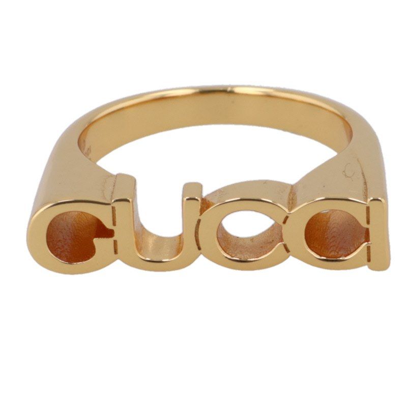 Gucci 773855 Logo Ring Men's M 15.5