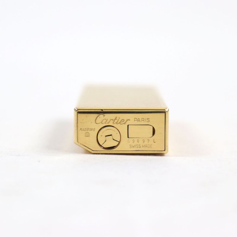 Cartier Pentagonal All-over Pattern Short Roller Lighter Gold With Case Swiss