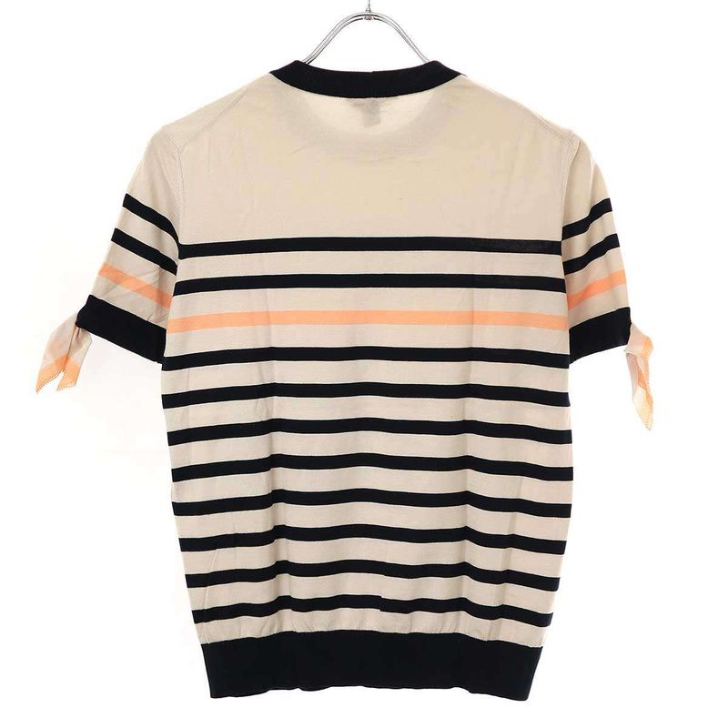 Louis Vuitton Striped Knit Sweater with Ribbon Design Rw111w Wsks02mx1 Mixed