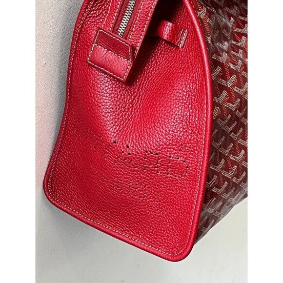 Goyardine Hardy PM Tote Bag Sac Chien Pet Carrier Purse & Pouch Red