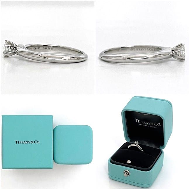 Tiffany & Co Ring Solitaire Diamond Ring JP6 Pt950