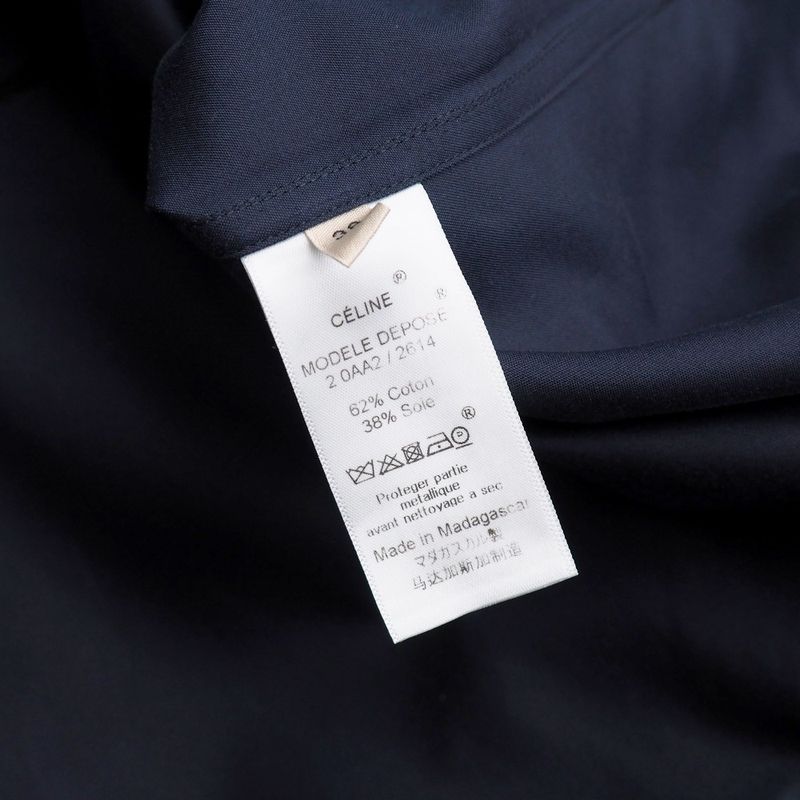 Celine Short Sleeve Shirt Size 38 Phoebe Period Ring Zip Half Zip Pullover