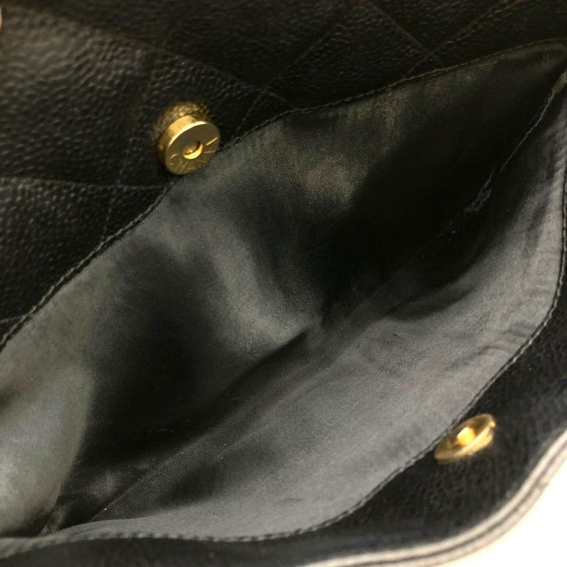 Chanel Coco Mark Matelasse Chain Shoulder Bag Caviar Skin Black 7 Digits 3s