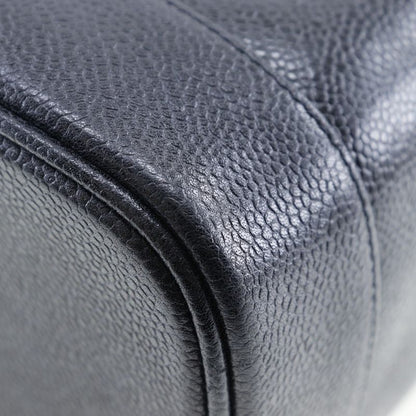 Chanel Vanity Coco Mark Caviar Skin Black Ladies Handbag