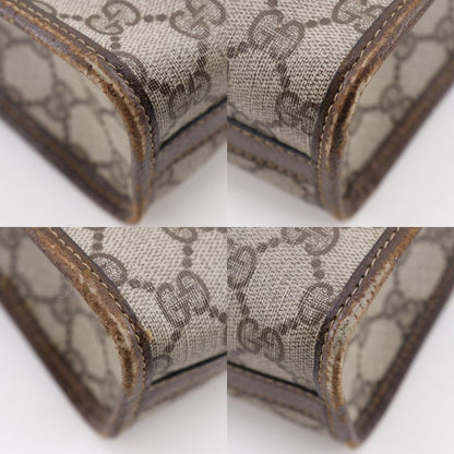 Gucci Old Gucci Sherry Line Interlocking GG 02.4139.58 PVC Brown Unisex Handbag