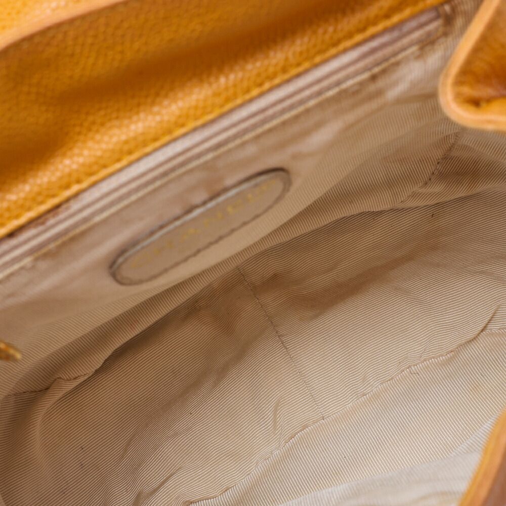 Chanel Backpack Caviar Skin Triple Coco Turnlock Yellow Gold Hardware Women's