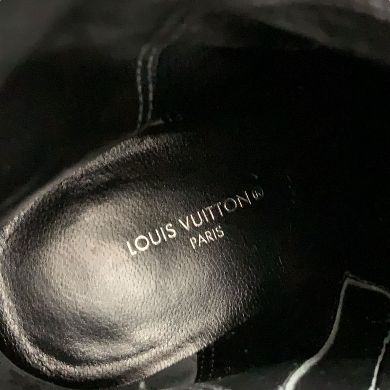 Louis Vuitton Silhouette Line Boots Short Boots Shoes Velor Black Monogram