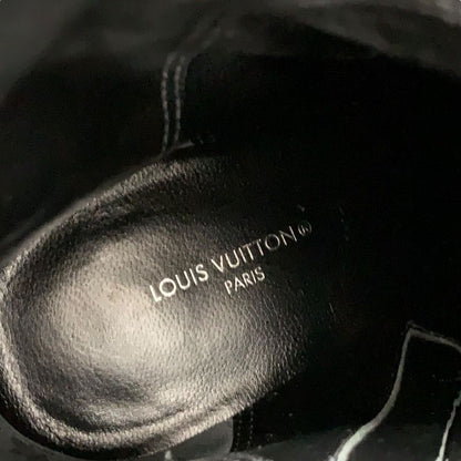 Louis Vuitton Silhouette Line Boots Short Boots Shoes Velor Black Monogram