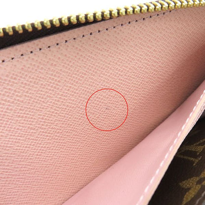 Louis Vuitton Long Wallet Portefeuille Clemence Monogram Canvas Rose Ballerine