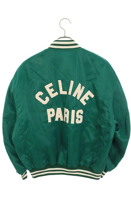 Celine 2w625227r Back Logo Patch Nylon Bomber Blouson Women 38