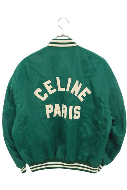 Celine 2w625227r Back Logo Patch Nylon Bomber Blouson Women 38