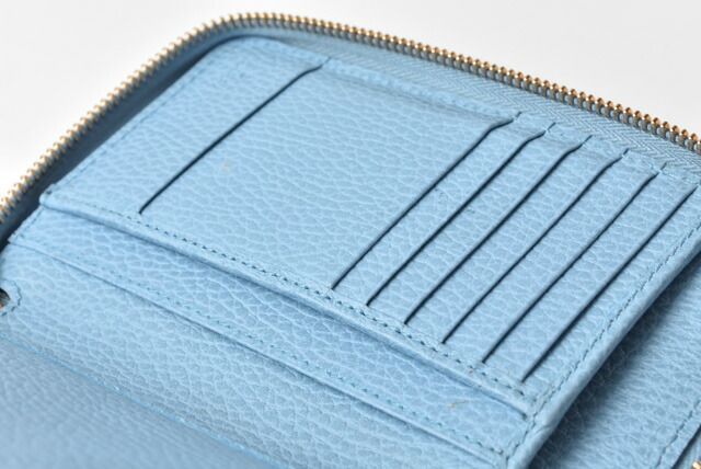 Gucci Wallet Preowned Gucci Foldable Wallet Gucci Swing Leather Light Blue