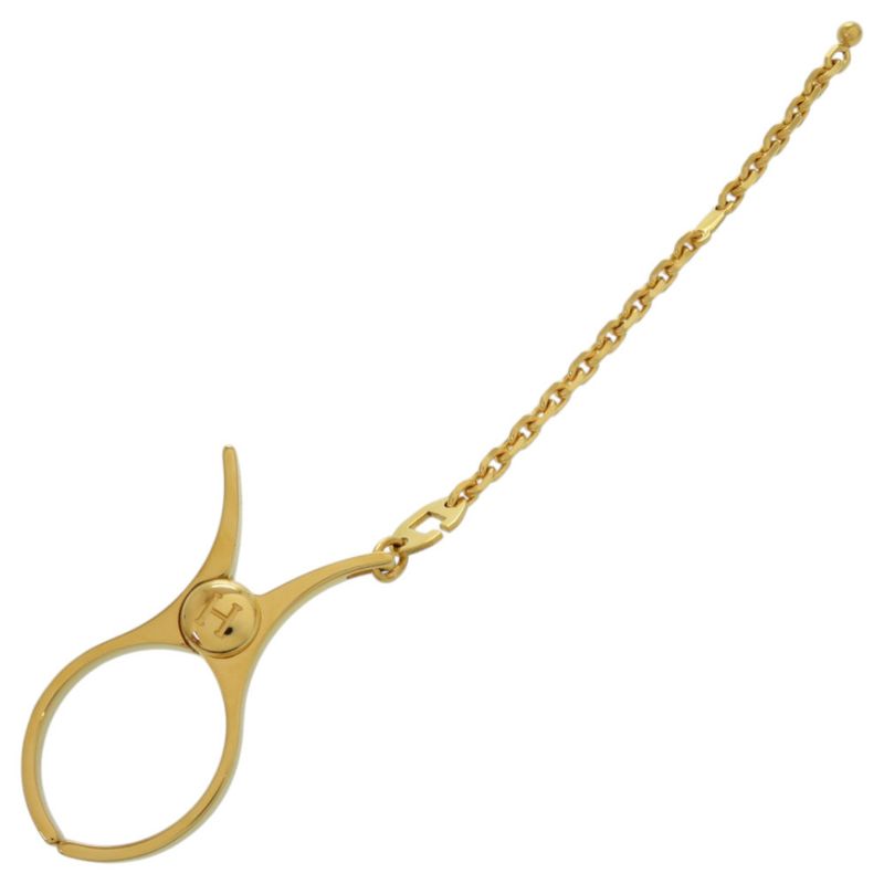 Hermes Glove Holder Filleux Metal Doré Gold 0104 Hermes