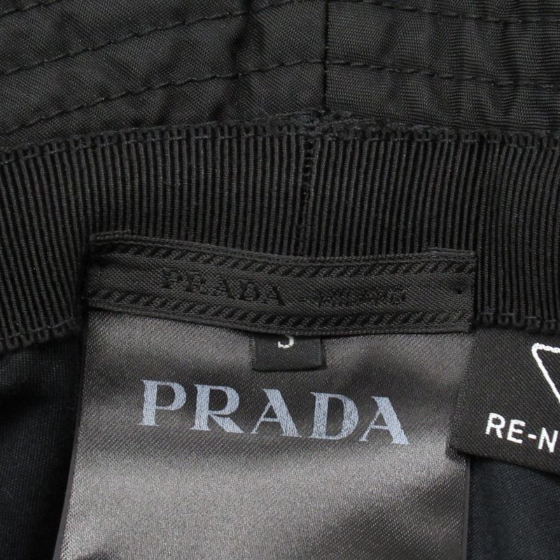 Prada Re-Nylon Bucket Hat Triangle Logo Triangle Logo Plate Nylon 2hc137 Size S