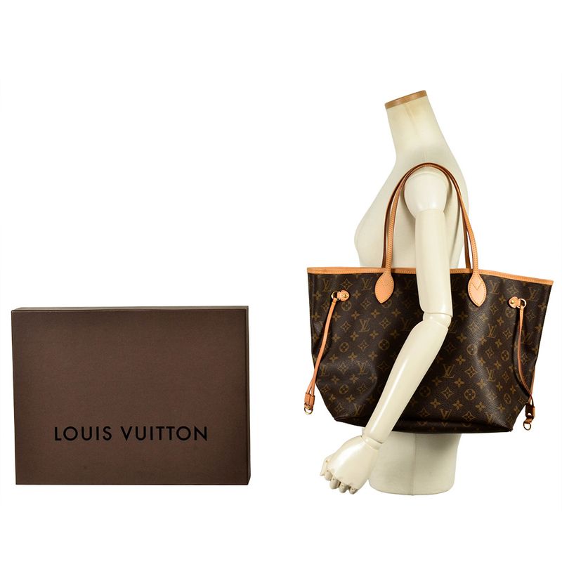 Louis Vuitton Neverfull MM Tote Bag Monogram Canvas M40156 Beige Ca4171
