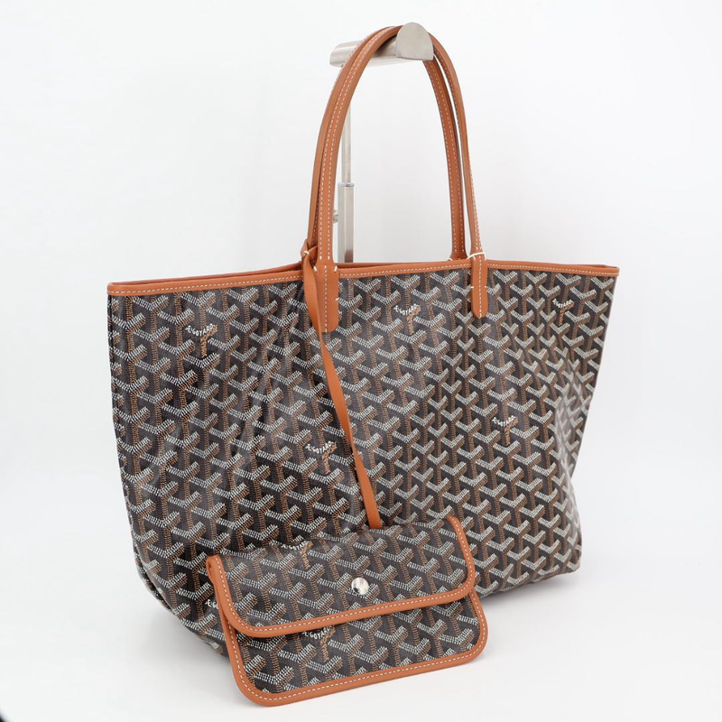 Goyard Saint Louis PM Tote Bag PVC Coated Canvas Brown Ladies