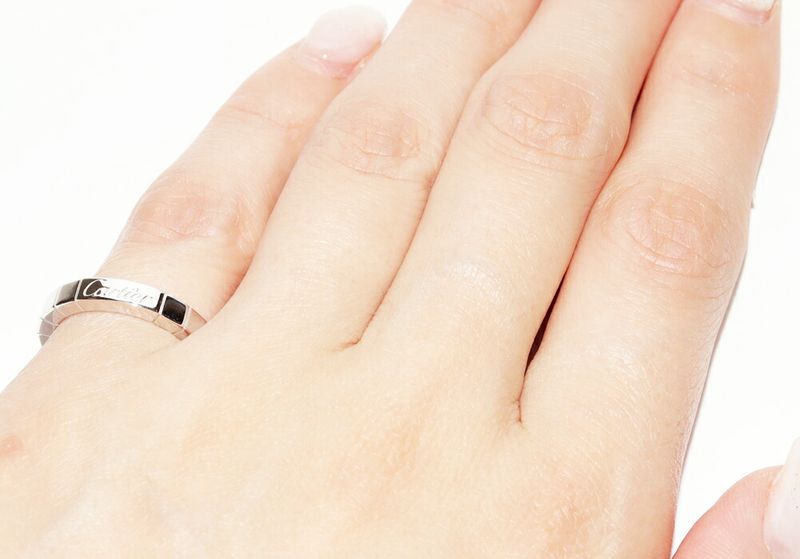 Cartier Ring 18K White Gold Diamond 1P (004ct) Lanier Ring B40587