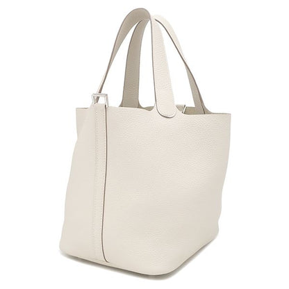 Hermes Handbag Picotin Lock MM Taurillon Clemence Cles Silver Hardware Off