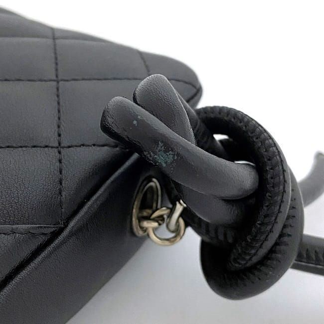 Chanel Mini Shoulder Bag Black White Cambon A25177