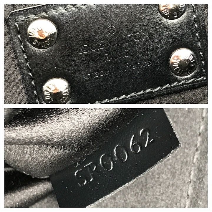 Louis Vuitton Monogram Comte Douffe Satin Shoulder Bag Black Purse