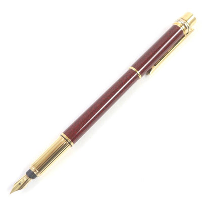 Cartier Nib 18k Lacquer F Nib Trinity Allover Cap Fountain Pen Stationery