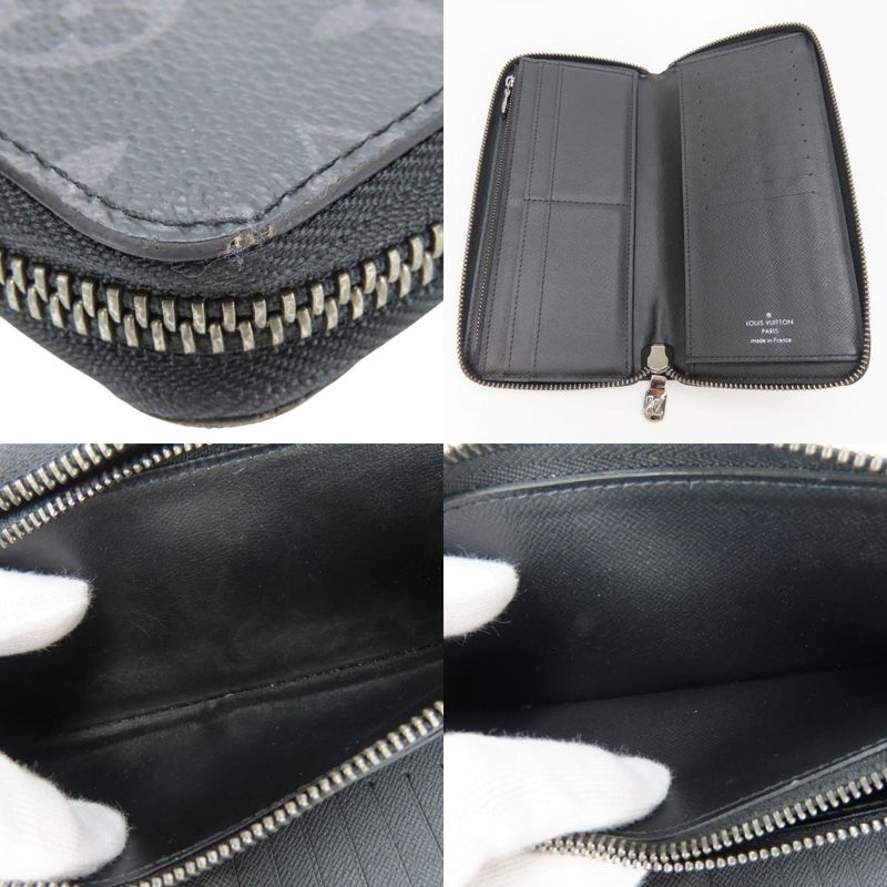 Louis Vuitton Long Wallet Zippy Wallet Vertical M62295 Monogram Eclipse Black