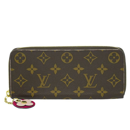 Authentic Louis Vuitton LV Portefeuille Clemence Monogram Long Wallet Brown