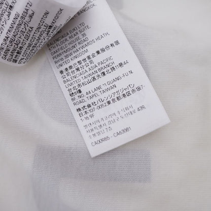 Balenciaga Oversized Short Sleeve T-shirt Unisex Size L Cotton White Logo