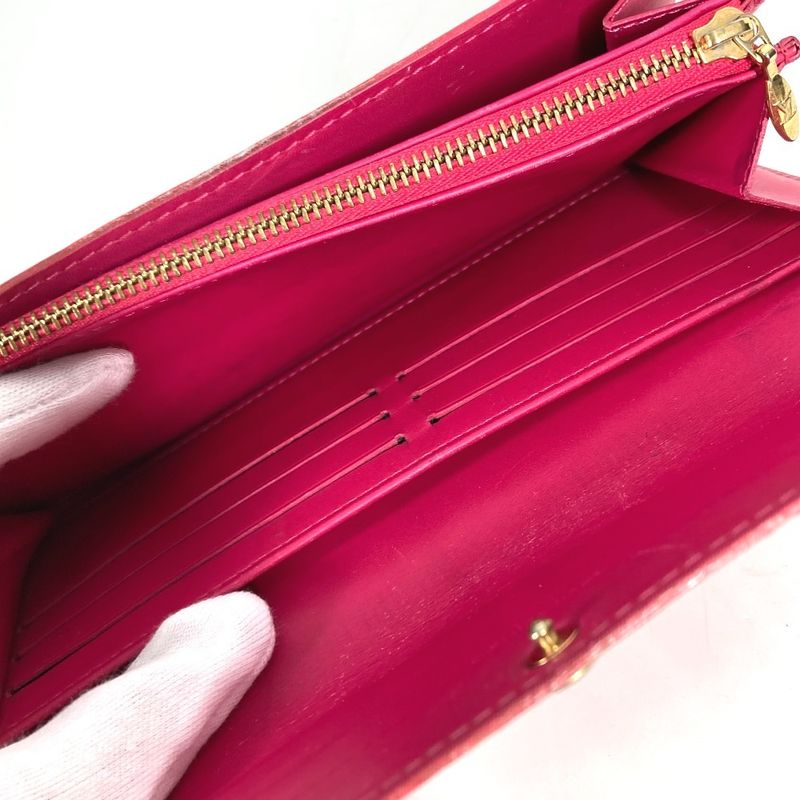 Louis Vuitton Long Wallet Portefeuille Sarah M93633 Monogram Vernis Canvas Rose