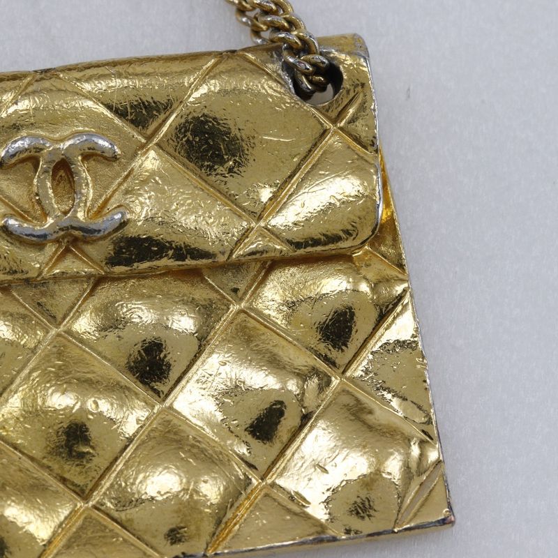 Chanel Matelasse Bag Motif Coco Mark Vintage Gold Plated 93A Ladies 37.8g