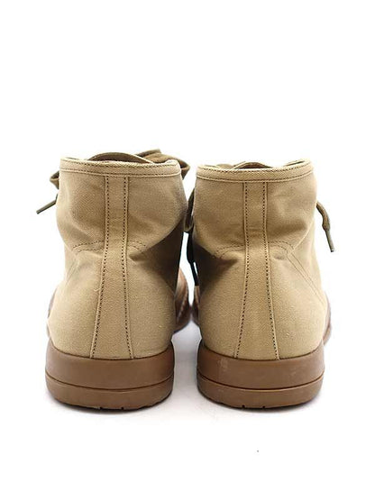 Prada 14ss Rubber Sole High Cut Sneakers Beige 6 4t 2708