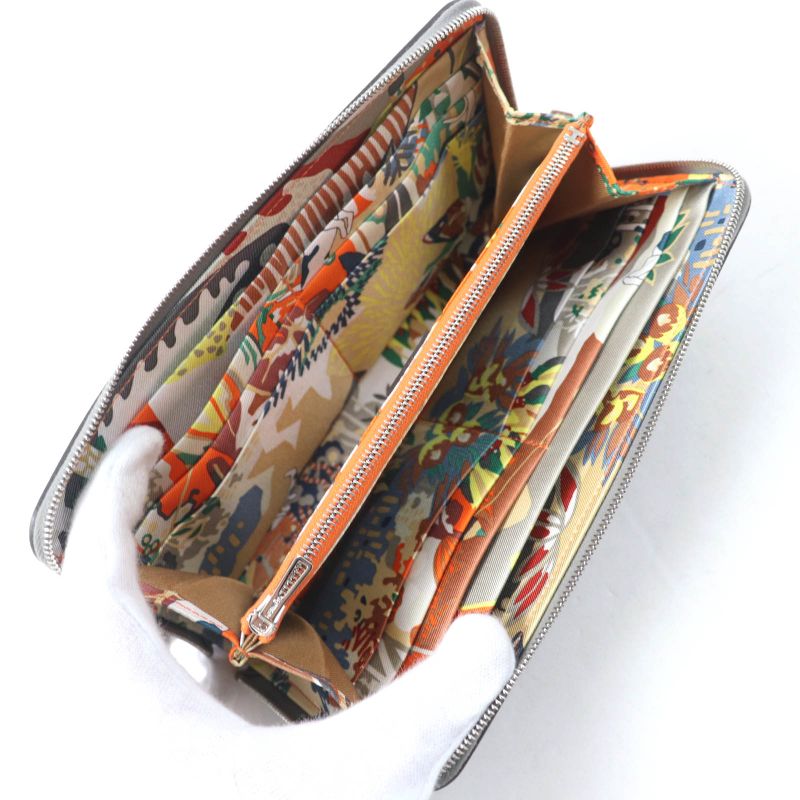 Hermes Azap Long Silk Inn Grimeyer Round Zip Long Wallet Evercolor Long Wallet