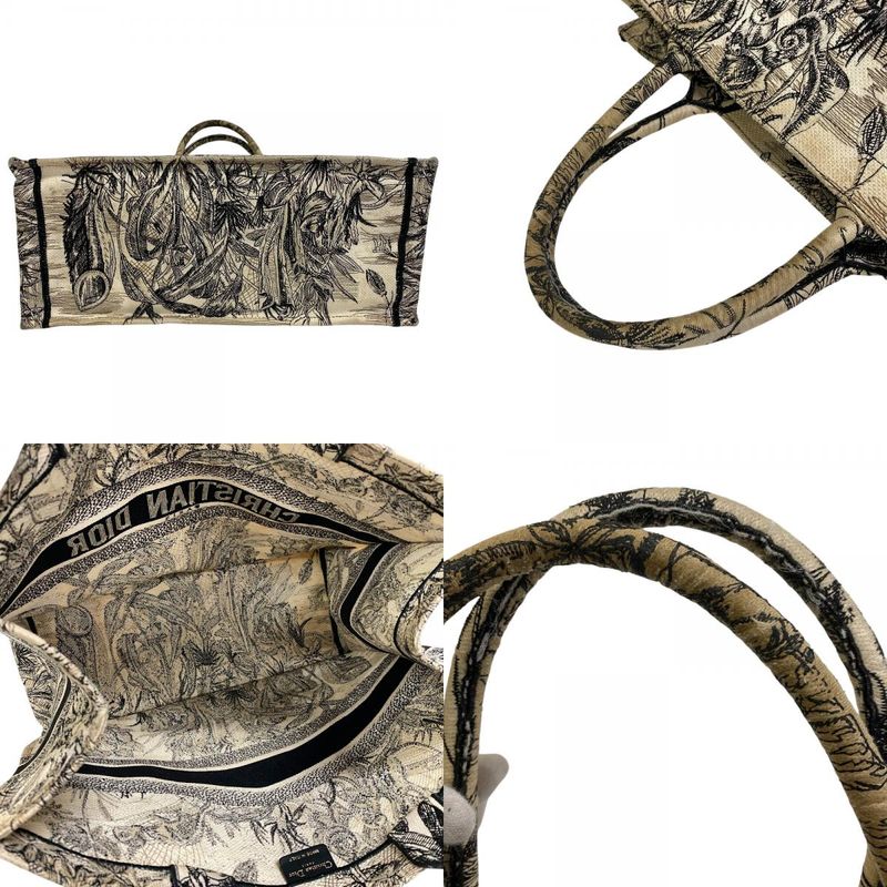 Christian DIOR Toile De Jouy Embroidery Book Tote Large Tote Bag Cabas  Brand