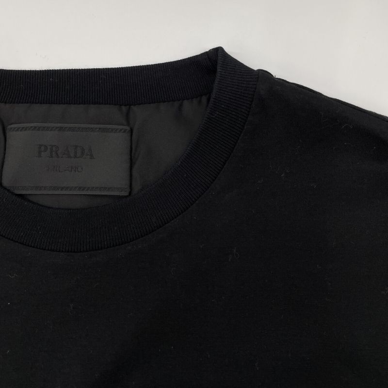 Prada 24 Ujn661 Black Re-nylon Jersey T-shirt M