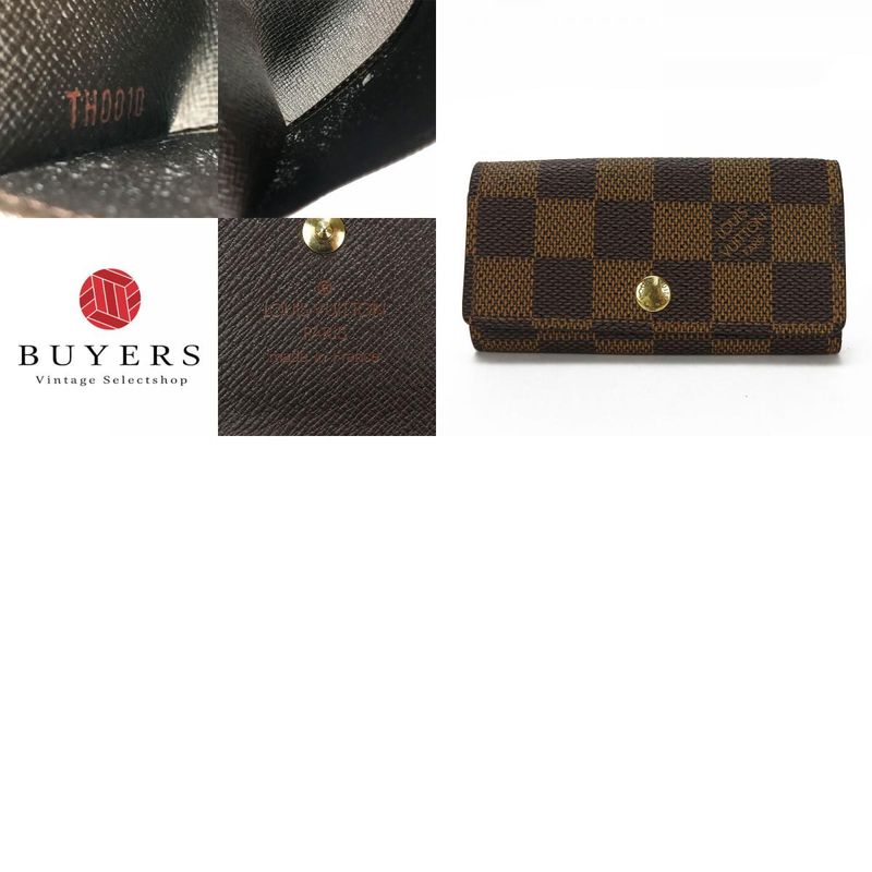 Louis Vuitton Key Case Multicles 4 N62631 Damier Canvas Brown - 4 Small Items