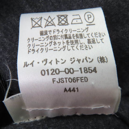 Louis Vuitton 20AW Cotton Monogram Sleeveless Hoodie Top Dark Grey S Made In