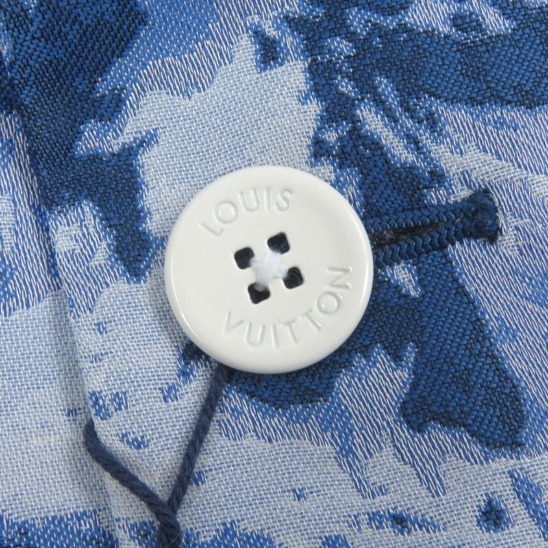 Louis Vuitton 22SS LV Landscape Lined Silk Blend Amen Break Peaked Lapel