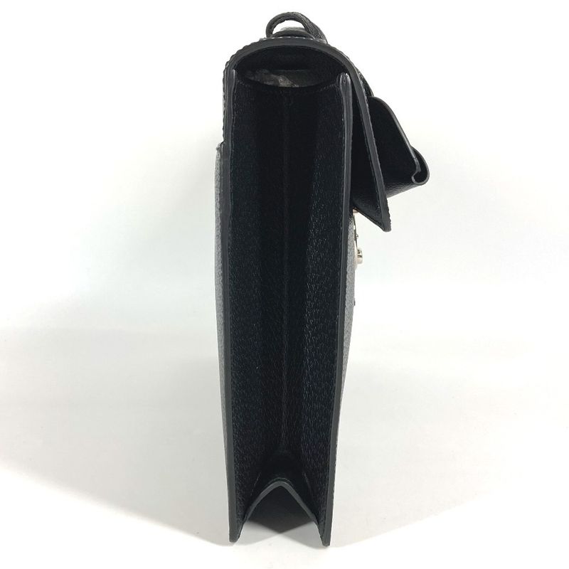 Gucci Handbag Logo 295256 Leather Black