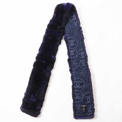 CHANEL 17B Orillag 100% Cashmere-lined Scarf With All-over Coco Mark On The