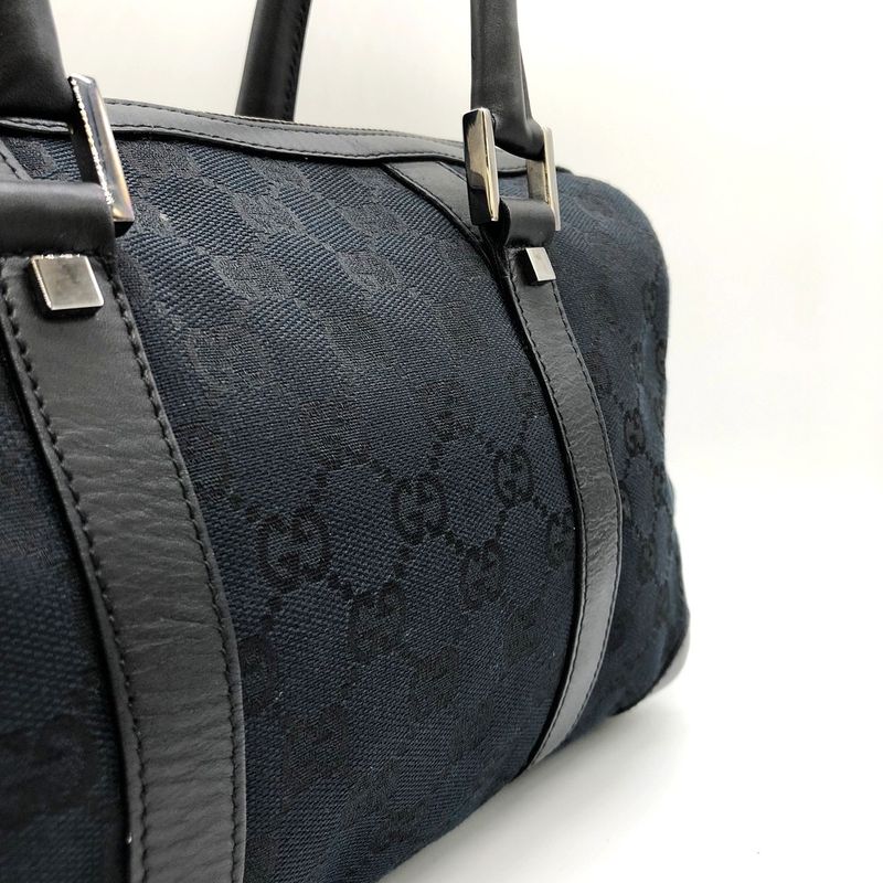 Gucci 0851 GG Canvas Handbag Mini Boston Black Ladies Men  Gift Fashion