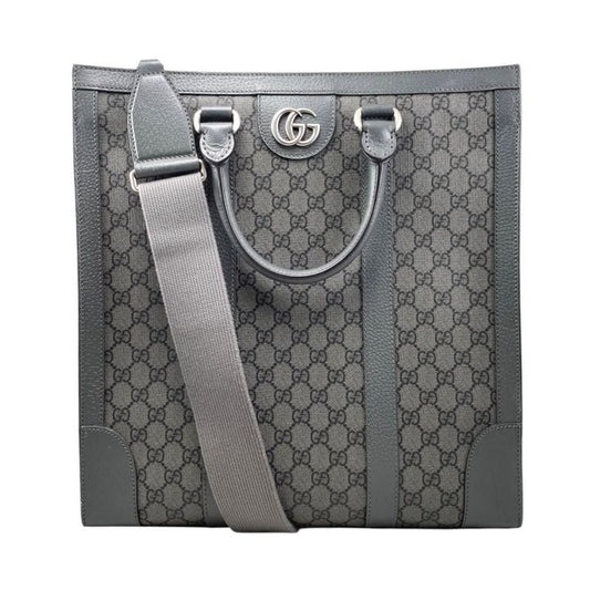 Gucci Tote Bag Ophidia Medium 731793 GG Supreme Grey Silver Hardware Gucci