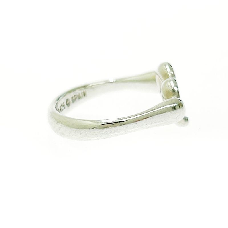 Tiffany & Co Silver Open Heart Ring 2.3g 925 Engraved 423833 Ring