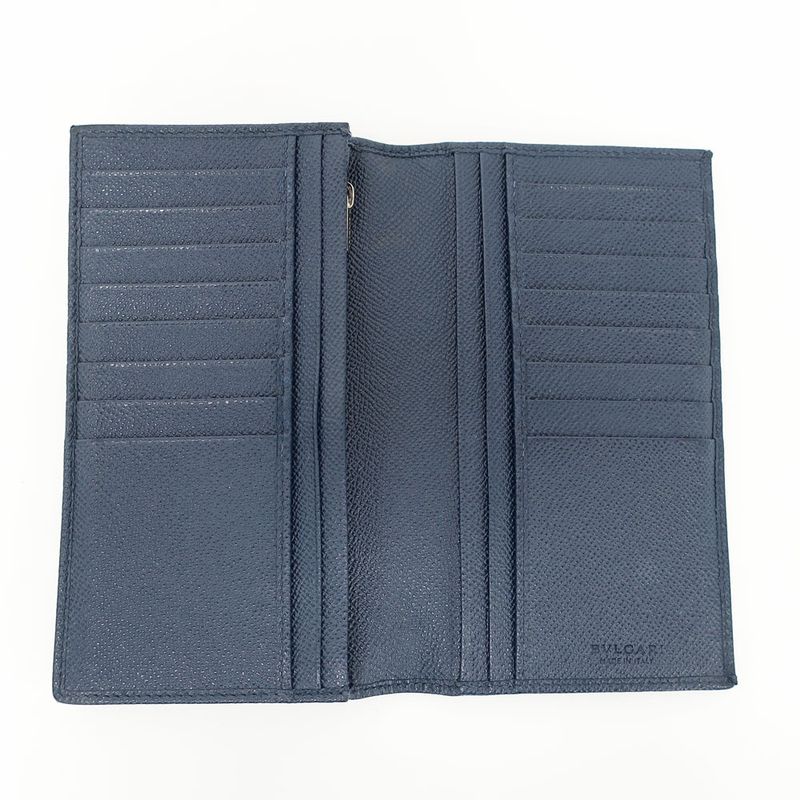 Bulgari Long Wallet BB MAN Wallet Bifold Bvlgari Man Navy-silver-hardw