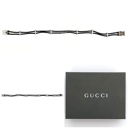 Gucci Wire Belt Black Silver Hardware Excellent Condition 83cm (32.68in)