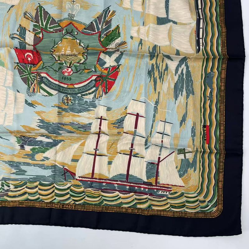 Hermes Scarf Carre 90 Silk Henry F Smith Sailor Henry Sailing Ship Nautical