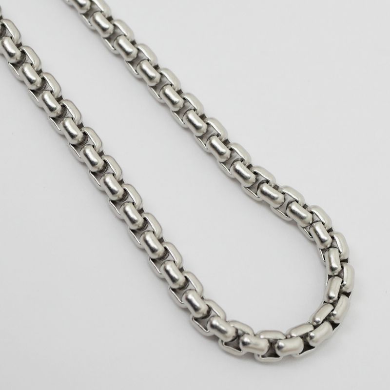 Hermes Meri Melo Necklace Buffalo Horn Metal Silver H Cube Unused