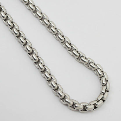 Hermes Meri Melo Necklace Buffalo Horn Metal Silver H Cube Unused
