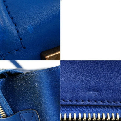 Celine Luggage Micro Suede And Calf Blue Women's Handbag